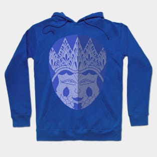 happy blue face decoration Hoodie